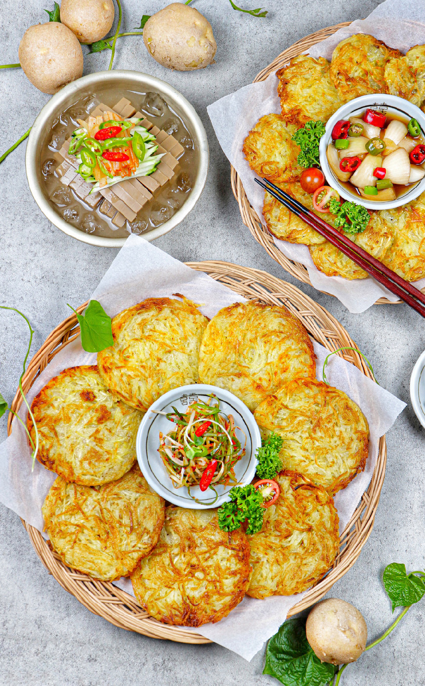 월남관 수제 감자채전 1kg (50g x 20개입) 에어프라이어 간편 바삭한 감자전