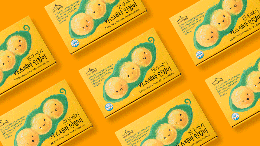 [칠성시장 궁중떡집] 완두배기 카스테라 인절미 1박스 (24개입)