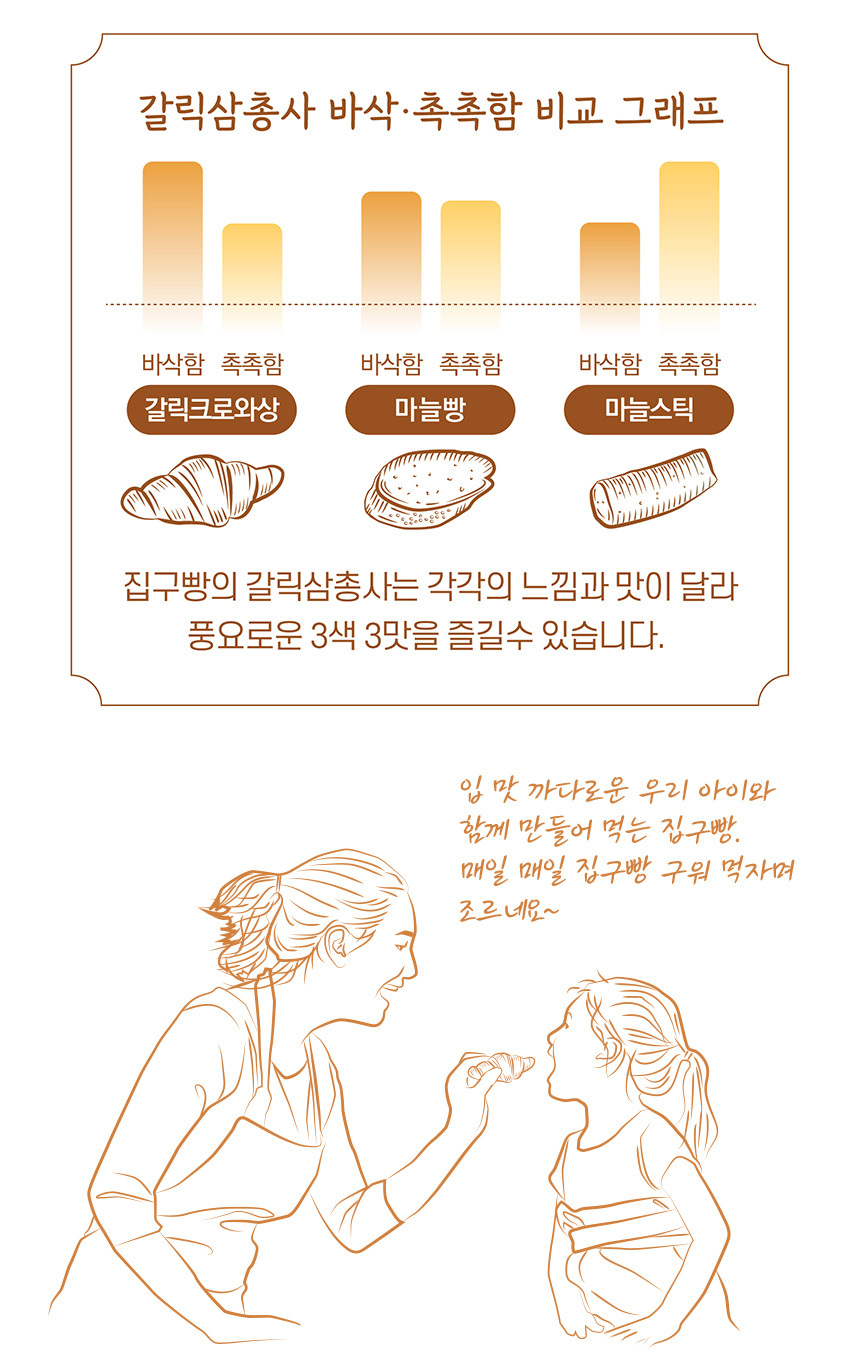 집구빵 간편 홈메이드 갈릭크로와상 200g+200g (총 20개입)